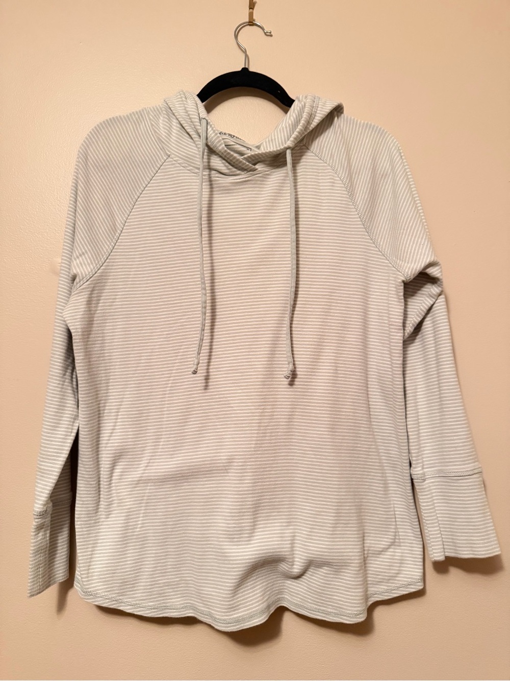 Eddie Bauer Light Cream Striped Hoodie